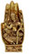 eSplanade Messing Lakshmi Laxmi Göttin Murti Idol Statue Skulptur Figur – Pooja Idols – Heimdekoration – goldfarben – 17,8 cm