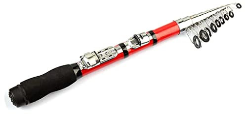 ZZTWER 1m-2.1m GFK-Eisangelrute ，Spinnangelrute，Ultraleichte tragbare Teleskop-Salzwasser-Offshore-Trolling-Rute