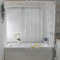 Tikoch Rideau de douche en plastique transparent avec crochets Blanc 90 x 200 cm