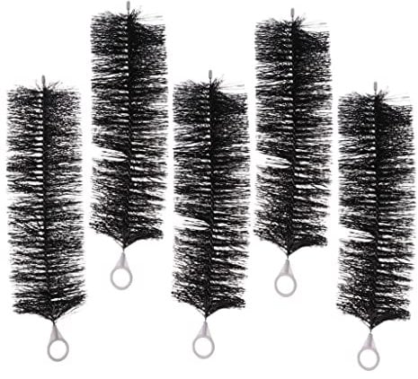 Gralara Pack of 5 Pond Filter Brushes Skimmer Pond Filtration Black 40cm, Black, 30cm