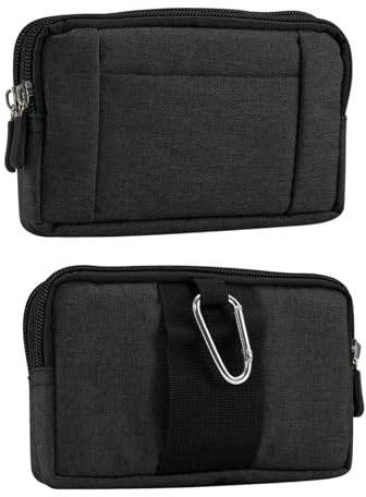 Borsa da Cintura per Cellulare da Uomo, Sacchetto Clip da Cintura Telefono Orizzontale, 6.5 Universale Custodia con Clip per Cintura Smartphone Borsello Fondina Cellulare Portafoglio Portacellulare