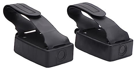 harayaa 2 Stück Heimtrainer Pedale Exercycle Ersatz Schwarz mit Riemen Fitnessgeräte für stationäre Fahrräder Home Gym Workout Fitnessbikes