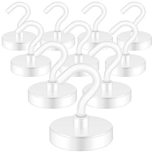 Neosmuk Magnethaken, strapazierfähig, 1,4 kg, starker Magnet mit Haken für Kühlschrank, super Neodym, extra stark, Industriehaken zum Aufhängen, magnetischer Aufhänger für Werkzeugkasten, Kreuzfahrt,