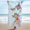 ALMONO Mikrofaser Strandtuch Weltkarte Groß 100x200 cm, 3D Strandhandtuch Weltkarte Weiches Leicht Reisehandtuch Schnelltrocknend Sandfreies Strandtücher, Saunatuch, Badetuch