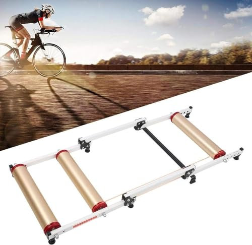 GBHJJ Faltbarer Fahrradtrainer, Fahrradrolle, stationäre Trainingsständerplattform für den Innenbereich, für MTB-Rennradübungen, mit Widerstand für 24-29-Zoll-Rennräder