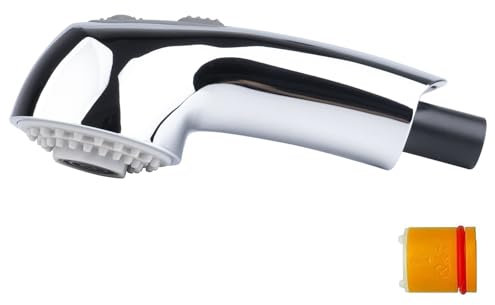 Ausziehbarer Sprühkopf für Grohe Küchenarmatur-Teile 46312IE0/46298IE0, ausziehbarer Sprühkopf, Wasserhahnkopf-Ersatz, Chrom