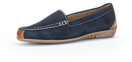 Gabor Damen Slipper, Frauen Slip On,Wechselfußbett,Best Fitting,Halbschuhe,Slides,Schlupfschuhe,schluepfschuhe,Nightblue/Peanut,40.5 EU / 7 UK
