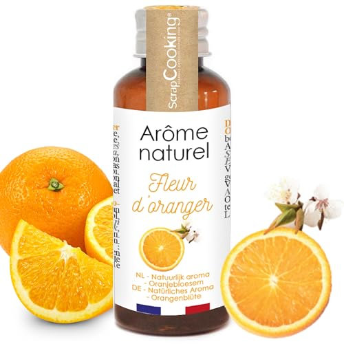 ScrapCooking - Arôme Naturel Liquide de Fleur d'Oranger 40ml - Arôme Framboise pour Pâtisserie, Yaourts, Gâteaux, Cheesecakes, Biscuits, Entremets, Mousses, Glaces, Smoothies - 4390