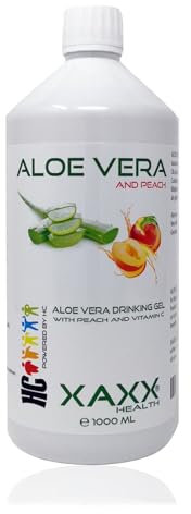 XAXX HC Aloe Vera Drinking Gel mit Pfirsich und Vitamin C, 1 Liter