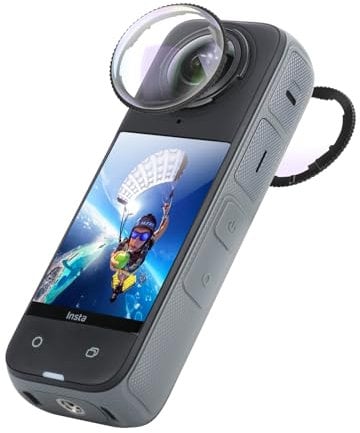 SEASKY Premium Objektivschutz für Insta360 X4 Sportkamera Zubehör, kratzfestes gehärtetes Glas, Objektivschutz, hohe Transparenz, optische Beschichtung