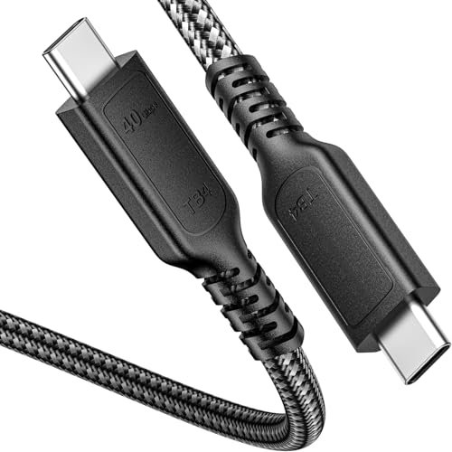 ConnBull Thunderbolt 4 Kabel 40Gbps High Speed USB C Übertragungsrate 8K@60Hz Display/ 240W Ladung für iPhone 15 Pro, Macbook, iMac usw, 1,8m