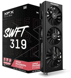 XFX Speedster SWFT319 AMD Radeon RX 6800 - Scheda grafica da gioco, 16 GB GDDR6, AMD RDNA 2 RX-68XLAQBD9