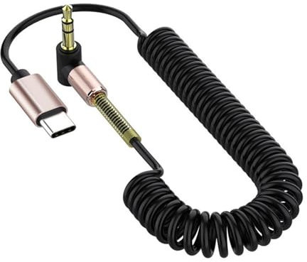 Adattatore Audio USB C - Cavo AUX Maschio Da USB C A 3,5 Mm Design Retrattile, Cavo Da USB Tipo C A Audio Compatibile Con Cuffie Stereo | Cavo Audio USB Di Tipo C Retrattile, Auto Tablet Telefono