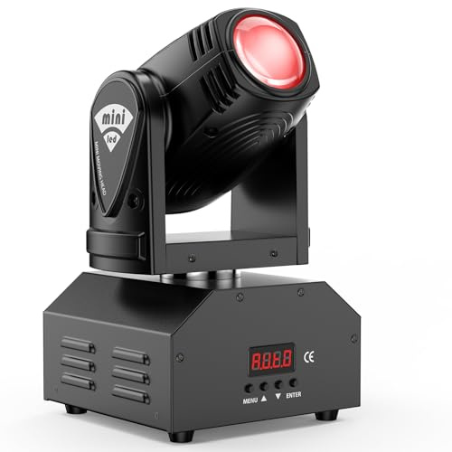 80W LED Moving Head Light DJ Lighting with d-mx512 Sound Activated RGBW Beam Light for Disco Party Club Stage Band Lighting Show [Energy Class E]