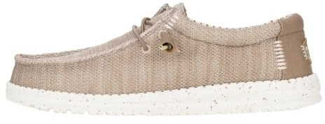 HEYDUDE Wally Stretch Sox - Zapatos Estilo Mocasín para Hombre, Tan, 45