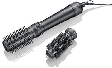 SEVERIN Warmluftbürste rotierend,Stylingbürste,Keramik-Keratin-Beschichtung, Föhnbürste mit 2 Aufsätze (40mm und 50mm), Kaltluftfunktion, 1.000 W, schwarz, WL 0241