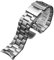 BPBZUTUMDZ Edelstahl-Uhrenarmband, 18, 20, 22, 24 mm, raffinierte Arc-Schnittstelle, Metall, Silber, Schwarz, Herrenarmband, passend for Citizen, passend for Armani(B Silver,20mm)