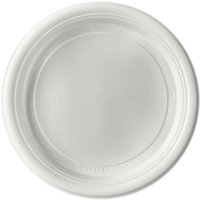 Generico 20/100/200 Piatti piani di plastica RIUTILIZZABILI da 21cm piatti rigidi | piatti Lavabili 20 Cicli in Lavastoviglie ok microonde (25 PEZZI)