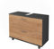 Vicco Waschbeckenunterschrank Ilias, Anthrazit/Goldkraft Eiche, 80.2 x 60.8 cm mit 2 Schubladen