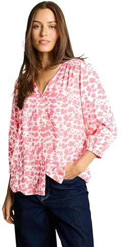 TOM TAILOR Damen Bluse mit V-Ausschnitt