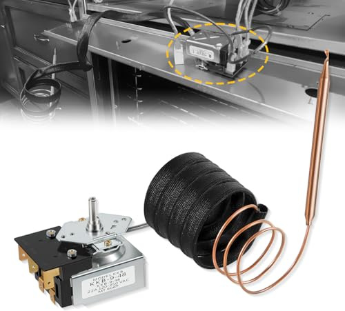 PB010036 Pièce de thermostat de cuisson/gril de rechange pour thermostat Viking KKB-9-48, convient pour four Awoco, Viking (température maximale 318,9 °C, 22 A 120-250 VAC)