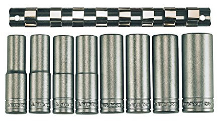 Tengtools M1208-6 1/2 Hex Socket Set of 8 Long Series