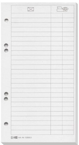 VELOFLEX 5358000 - Karton-Ersatzeinlagen DIN A5, 25 Blatt, weiß