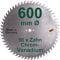 CV Sägeblatt 600 mm KV-A Wolfszahn Brennholzsägeblatt Chromvanadium für Wippsäge und Brennholz 600mm Kreissägeblatt