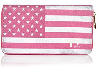 Y NOT? Portafoglio Bianco/Fucsia Unica