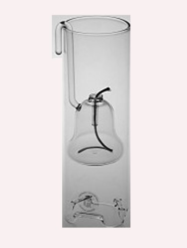 Oberstdorfer Glashütte Öllampe mit Windschutz Petroleumlampe mit Glasglocke zum befüllen mundgeblasen Tischdekoration Höhe ca. 20 cm Durchmesser ca. 6,5 cm Klarglas