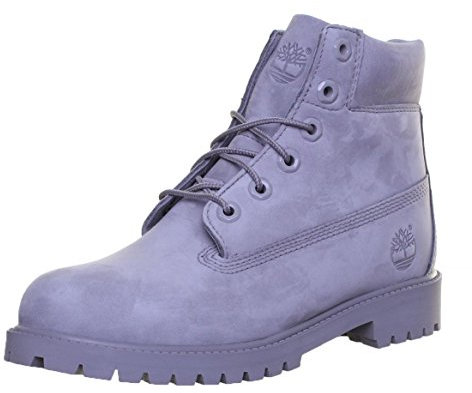 Timberland 6 inch Premium Waterproof (Junior), Stivali Stringati, Grigio Medium Grey Nubuck, 39 EU