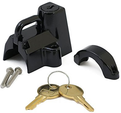 Motorcycle Storehouse Cadenas antivol bloque casque Noir Tubes de 22 à 32 mm pour moto Harley Honda Yamaha Triumph Kawasaki Suzuki Indian Victory BMW Guzzi Ducati Piaggio Gilera Benelli Morini