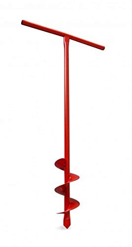 Andrys handbohrer d. 12cm aus pulverbeschichtetem Stahl, mit Schwarzen PVC-Kappen