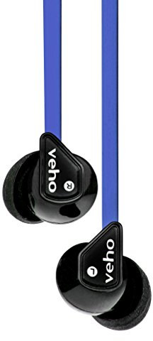 Veho Z-1 In-Ear Headphones | Anti Tangle Cable | Stereo Noise Isolating | Earbuds | Earphones - Blue (VEP-003-360Z1-N)