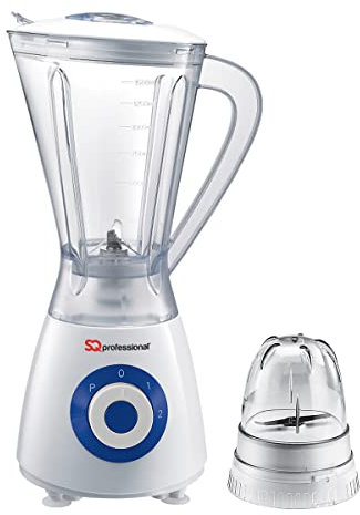 SQ Professional Blitz Superblend Blender and Grinder with 1.5 Litre Jug, 2 Speed Settings Plus Pulse Function 600W (Blue)