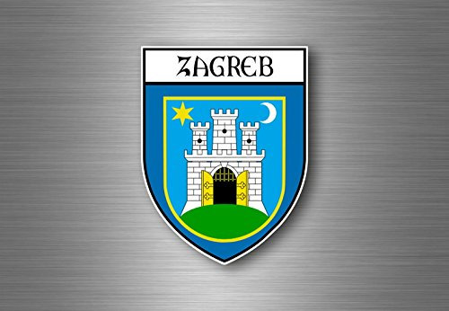 Aufkleber sticker autoaufkleber wappen schild flagge zagreb kroatien