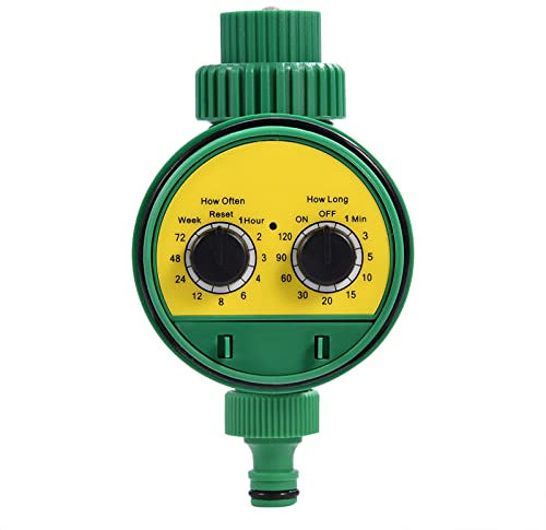 Temporizador de Riego, Multifuncional Electrónico de Dos Esferas Controlador de Temporizador de Riego Automático Digital Rociador de Manguera para de Riego de Jardín