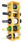 Bamboo Stackable Wine Rack Stand Holder Wall Mountable, Free Standing or Horizontally 5-Bottle Bamboo Wine Storage Display Rack, Countertop Wine Bottle Stand Holder for Home Kitchen Bar Cabinets