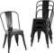 GrandCA HOME Juego de 4 sillas de Comedor Retro, Silla de Estilo Industrial, Silla de Restaurante, Silla de bistró (Nergo)