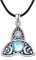 TANGPOET Keltische Halskette Keltisch Halskette 925 Sterling Silber Viking Rune Keltische Anhänger Mondstein Schmuck Amulett Viel Glück Geschenke für Männer Frauen