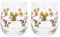 THUN - Set di 2 Bicchieri per Acqua in Vetro Decorato, Linea Sweet Christmas, Ø 7.55 cm
