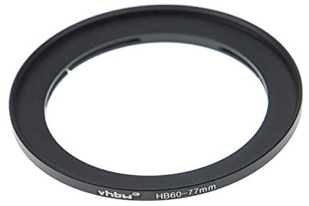 vhbw Filter-Adapterring 77mm kompatibel mit Hasselblad B60 Bajonett Kamera, Digitalkamera Objektive - matt-schwarz