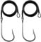 Shark Fishing Hook Rigs Stainless Steel Wire Leader Wire with Tuna Shark Hooks Rigs Saltwater Fishing Deep Sea Hooks Big Fish Shark Leader Rig(5/0-2PCS)