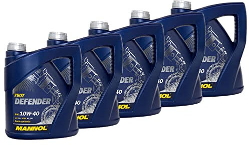 Motoröl Motor Öl teilsynthetisch MANNOL Defender 10W-40 API SN 5 X 4 Liter
