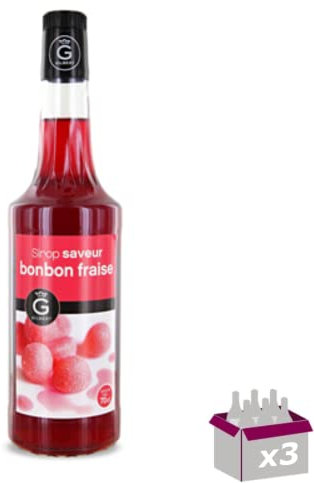 Lot de 3 Sirops Rioba - Bonbon à la fraise - 3x70cL