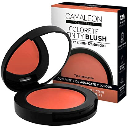 Camaleon Cosmetics - Infinity Blush 12 ore -Tonalità Pesca - Lunga tenuta - Texture Cremosa - Vegano