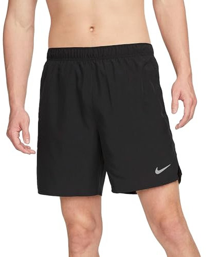 Nike Herren Df Challenger Shorts, Black/Black/Black/Reflective S, S EU