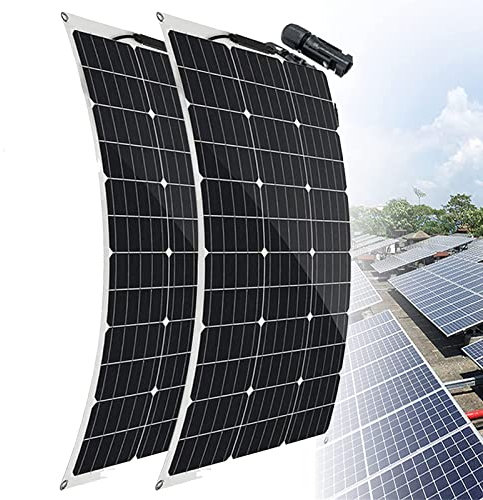 SANFAG Panneau Solaire Monocristallin 18 V 350 W 700 W avec Contrôleur Charge 40 A, Système Solaire Module Photovoltaïque, Kit Panneau Solaire Portable, pour Caravane, Camping-Car,2x350W