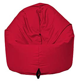 MB MILLINDABAG 2 in 1 Sitzsack für Kinder Jugendliche und Erwachsene Beanbag Sessel Kissen Indoor & Outdoor Gaminggeignet & bereits gefüllt Sitzkissen Bodenkissen (Rot, Durchmesser: 145 cm)