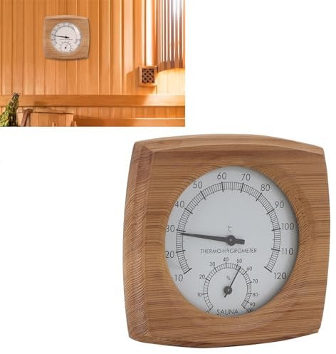 Mokernali Sauna Thermometer 2 In-1 Digital Sauna Holz Thermometer Hygrometer Sauna Temperatur Thermometer Zubehör Für Dampfbad Saunaraum